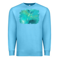 Ocean Blue turquoise background Premium Sweatshirt - AdoDesignShop