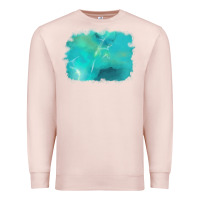 Pale Pink turquoise background Premium Sweatshirt - AdoDesignShop
