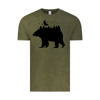 Vintage Olive bear Vintage Tee - Unal Design