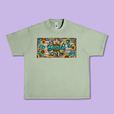 Blessed With Sunflower And Gemstone Urban Heavy Tee Designed By Ranaportraitstore