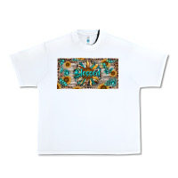 White Blessed With Sunflower And Gemstone Urban Heavy Tee - RanaPortraitStore