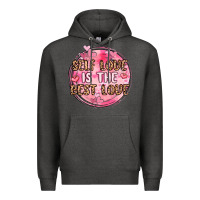 Charcoal Heather self love is the best love Premium Hoodie - MaliasSmallBusiness