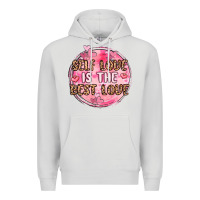 Dove Grey self love is the best love Premium Hoodie - MaliasSmallBusiness