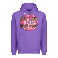 Purple self love is the best love Premium Hoodie - MaliasSmallBusiness