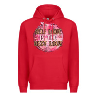 Red self love is the best love Premium Hoodie - MaliasSmallBusiness