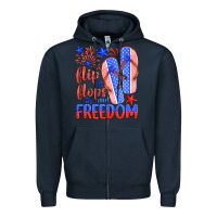 Navy flip flops and freedom Zipper Hoodie - HRA Design Shop
