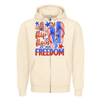 Sandshell flip flops and freedom Zipper Hoodie - HRA Design Shop