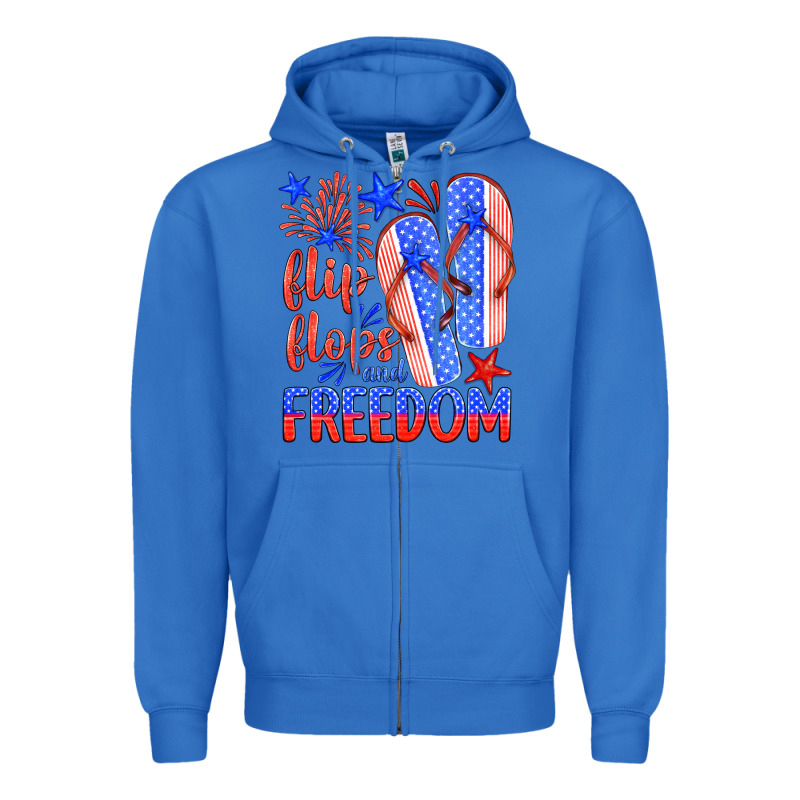 Flip Flops And Freedom Zipper Hoodie by HRA Design Shop | Teevron