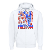 White flip flops and freedom Zipper Hoodie - HRA Design Shop