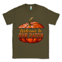 Army Green welcome to our patch Classic Tee - BundleAndBundleShop