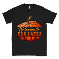 Black welcome to our patch Classic Tee - BundleAndBundleShop