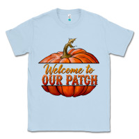 Dusty Blue welcome to our patch Classic Tee - BundleAndBundleShop