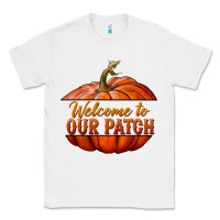 White welcome to our patch Classic Tee - BundleAndBundleShop