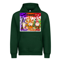 Forest Green happy hallothanksmas gnomies Urban Hoodie - MaliasSmallBusiness