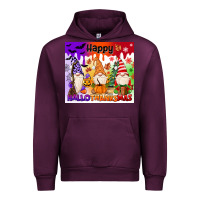 Mauve Wine happy hallothanksmas gnomies Urban Hoodie - MaliasSmallBusiness