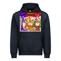 Navy happy hallothanksmas gnomies Urban Hoodie - MaliasSmallBusiness