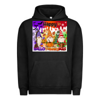 Pigment Black happy hallothanksmas gnomies Urban Hoodie - MaliasSmallBusiness