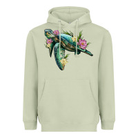 Matcha sea turtle with lotus Heavyweight Hoodie - Artiststas