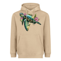 Mushroom sea turtle with lotus Heavyweight Hoodie - Artiststas