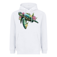 White sea turtle with lotus Heavyweight Hoodie - Artiststas