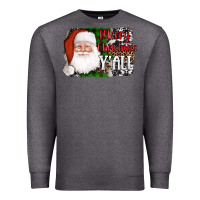 Charcoal Heather santa merry christmas y'all Premium Sweatshirt - AdoDesignShop