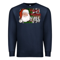 Navy santa merry christmas y'all Premium Sweatshirt - AdoDesignShop