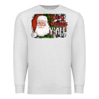 Oatmeal Heather santa merry christmas y'all Premium Sweatshirt - AdoDesignShop