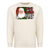 Sandshell santa merry christmas y'all Premium Sweatshirt - AdoDesignShop