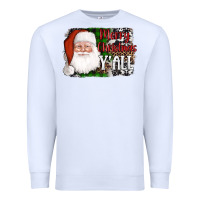 White santa merry christmas y'all Premium Sweatshirt - AdoDesignShop