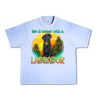 Grape Ice life is better with a labrador Urban Heavy Tee - texasbilliewilder