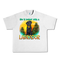Lunar Rock life is better with a labrador Urban Heavy Tee - texasbilliewilder
