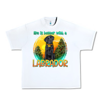 White life is better with a labrador Urban Heavy Tee - texasbilliewilder