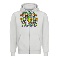Dove Grey free dad hugs Zipper Hoodie - CowhideDigitalArt