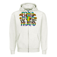 Oatmeal Heather free dad hugs Zipper Hoodie - CowhideDigitalArt