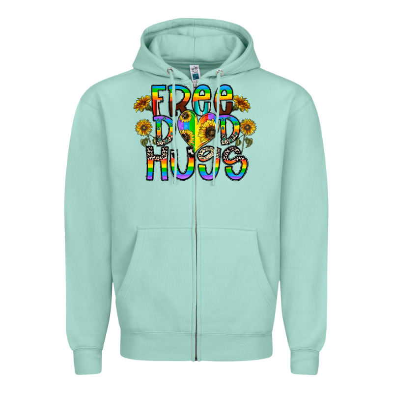 Free Dad Hugs Zipper Hoodie by CowhideDigitalArt | Teevron
