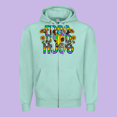 Free Dad Hugs Zipper Hoodie Designed By Cowhidedigitalart