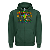 Sports Green free dad hugs Zipper Hoodie - CowhideDigitalArt