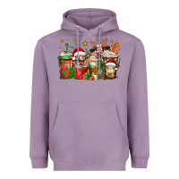 Lavender christmas cows coffee Heavyweight Hoodie - Jasminsmagicworld