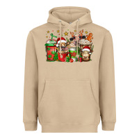 Mushroom christmas cows coffee Heavyweight Hoodie - Jasminsmagicworld
