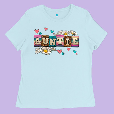 Daisy Auntie Ladies Tee Designed By Adodesignshop