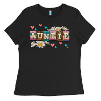 Black daisy auntie Ladies Tee - AdoDesignShop