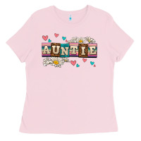 Bubblegum Pink daisy auntie Ladies Tee - AdoDesignShop