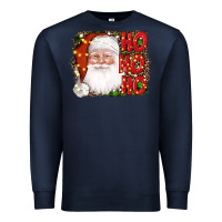 Navy christmas ho ho ho santa clause Premium Sweatshirt - AdoDesignShop