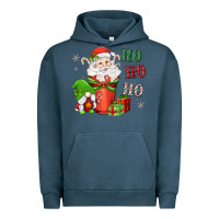 Pigment Midnight Navy ho ho ho gnome santa coffee cup Urban Hoodie - MaliasSmallBusiness
