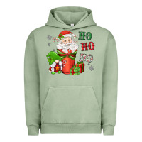 Pigment Oil Green ho ho ho gnome santa coffee cup Urban Hoodie - MaliasSmallBusiness