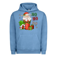 Pigment Pebble Blue ho ho ho gnome santa coffee cup Urban Hoodie - MaliasSmallBusiness