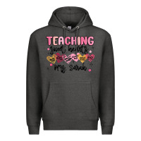 Charcoal Heather teaching sweet hearts Premium Hoodie - MaliasSmallBusiness