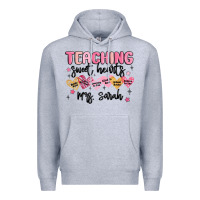 Heather Grey teaching sweet hearts Premium Hoodie - MaliasSmallBusiness