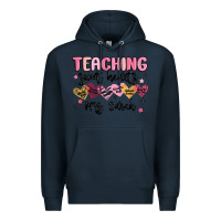 Navy teaching sweet hearts Premium Hoodie - MaliasSmallBusiness