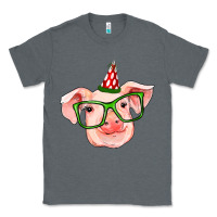Charcoal Heather pig christmas Classic Tee - RanaPortraitStore